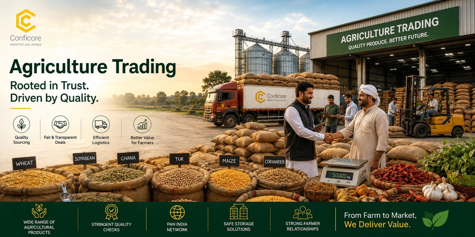 Agriculture Trading — From Farm to Global Markets.